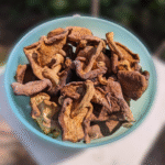 Dried mushroom on a bowl