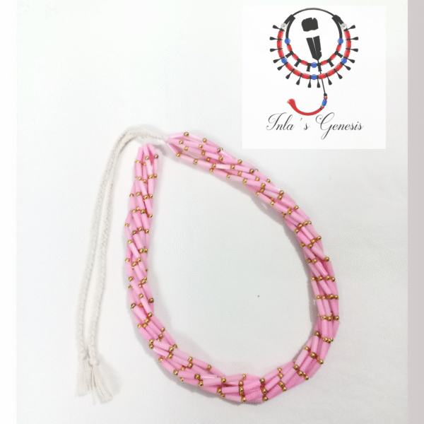 Glassbeads necklace Pink